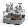 Набор банок для сыпучих продуктов Lucky Mouse Seasoning, 4 шт., QUALY