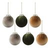 Набор ёлочных украшений Velvet Christmas из коллекции New Year Essential, 6 шт., Tkano