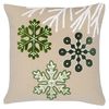 Подушка декоративная с вышивкой Snow flakes из коллекции New Year Essential, 45х45 см, Tkano
