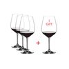 Набор бокалов Heart To Heart Pay 3 Get 4 Value Gift Pack Cabernet Sauvignon, 4 шт., 800 мл, 5409/0, Riedel
