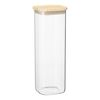 Банка для хранения квадратная Glass Bamboo, 2,2 л, Smart Solutions