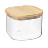 Банка для хранения квадратная Glass Bamboo,1 л, Smart Solutions