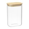 Банка для хранения прямоугольная Glass Bamboo, 1,3 л, Smart Solutions