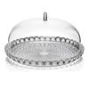 Блюдо сервировочное с крышкой Tiffany, 30 см, серое, Guzzini