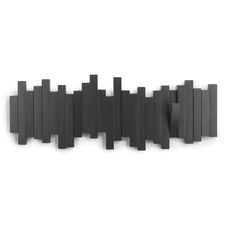Вешалка настенная Sticks, 49,3 см, черная, 5 крючков, UMBRA