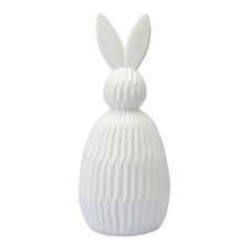 Декор из фарфора белого цвета Trendy Bunny из коллекции Essential, 12,5х12,5x30,5 см, Tkano