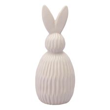 Декор из фарфора бежевого цвета Trendy Bunny из коллекции Essential, 9,2х9,2x22,6 см, Tkano
