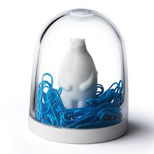 Держатель для скрепок Polar bear on ice, QUALY