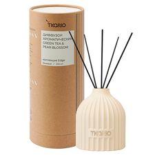 Диффузор ароматический Green tea & Pear blossom из коллекции Edge, 200 мл, бежевый, Tkano