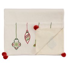 Дорожка с вышивкой Christmas decorations из коллекции New Year Essential, 45х150 см, Tkano