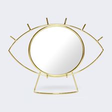 Зеркало настольное Cyclops, золотое, DOIY