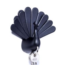 Ключница Peacock, черная, QUALY