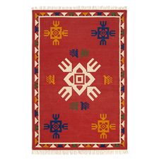 Ковер из шерсти по мотивам чувашских орнаментов из коллекции Cultural Heritage, 200х300 см, Tkano