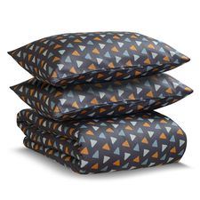 Комплект постельного белья из сатина с принтом Triangles из коллекции Wild, 150х200 см, Tkano