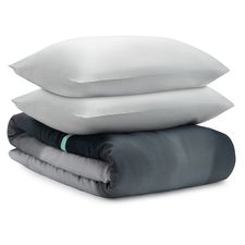 Комплект постельного белья из умягченного сатина из коллекции Slow Motion, Mint, 150х200 см, Tkano