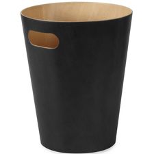 Корзина для мусора Woodrow, 7,5 л, черная, UMBRA