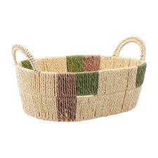 Корзина плетеная овальная Bodhran Nature из коллекции Ethnic, размер L, Tkano