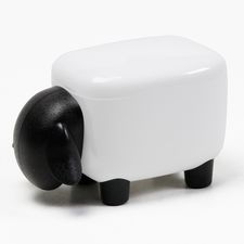Контейнер для мелочей Sheepshape, черный с белой крышкой, QUALY