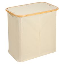 Корзина для белья с двумя отделениями Neat Twin, 53,5х33х53 см, молочная, Smart Solutions