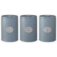 Набор банок для хранения Zinco, 1,2 л, серые, 3 шт., Smart Solutions