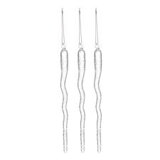 Набор ёлочных украшений Melting icicles из коллекции New Year Essential, 3 шт., Tkano