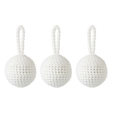 Набор ёлочных украшений Fluffy white из коллекции New Year Essential, 3 шт., Tkano