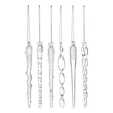 Набор ёлочных украшений Fancy icicles из коллекции New Year Essential, 6 шт., Tkano