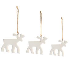 Набор елочных украшений Santa reindeers из коллекции New Year Essential, 3 шт., Tkano