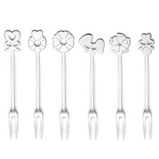 Набор из 6 вилок для закусок Cutlery Love, стальные, Guzzini