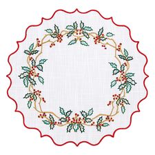 Набор из двух салфеток под приборы Festive wreath из коллекции New Year Essential, 38 см, Tkano