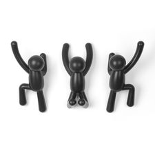 Набор крючков Buddy, черный, 3 шт., UMBRA