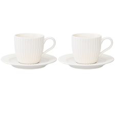 Набор чашек с блюдцами Soft Ripples, Dual Glazing, 125 мл, 2 шт., Liberty Jones