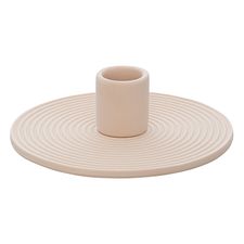 Подсвечник из каменной керамики бежевого цвета из коллекции Essential, Tkano