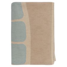 Плед из хлопка с рисунком Tea plantation из коллекции Terra, 130х180 см, Tkano