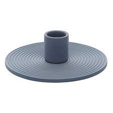 Подсвечник из каменной керамики темно-синего цвета из коллекции Essential, Tkano
