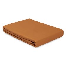 Простыня из сатина из коллекции Meditation, caramel, 240х270 см, Tkano