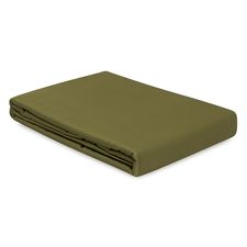 Простыня из сатина из коллекции Meditation, olive, 240х270 см, Tkano