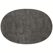 Салфетка подстановочная овальная двухсторонняя Fabric, темно-серая, Guzzini