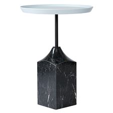 Столик кофейный Sustainable collection, 38 см, серый/черно-белый, Bergenson Bjorn