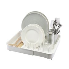 Сушилка для посуды Jarl, 41,2x11,5x36,5 см, белая, Smart Solutions