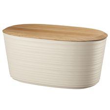 Хлебница с бамбуковой крышкой Tierra, 10 л, бежевая, Guzzini