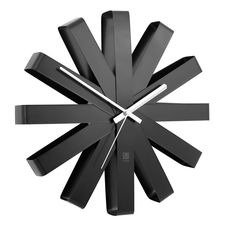 Часы настенные Ribbon, 30,5 см, черныe, UMBRA