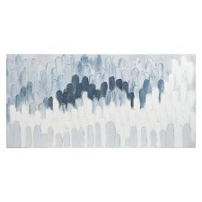 Панно декоративное с ручной росписью By Feel, 140х70 см, серо-голубое, Bergenson Bjorn