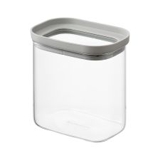 Банка для хранения прямоугольная Vacuum Glass, 750 мл, светло-серая, Smart Solutions