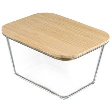 Контейнер для запекания и хранения прямоугольный Eco Store с крышкой из бамбука, 2,5 л, Smart Solutions