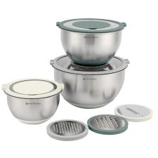 Набор стальных мисок Balance с крышками и терками, 1,5 л/3 л/ 5 л, Smart Solutions