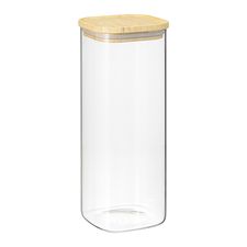 Банка для хранения квадратная Glass Bamboo, 1,9 л, Smart Solutions