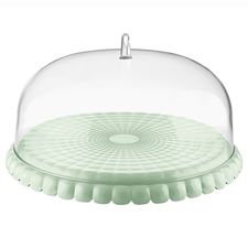 Блюдо сервировочное с крышкой Tiffany, 30 см, зеленое, Guzzini