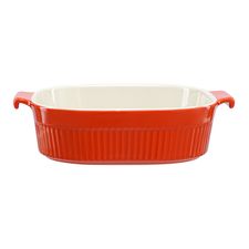 Блюдо для запекания Soft Ripples, 26,2х22,6 см, красное, Liberty Jones