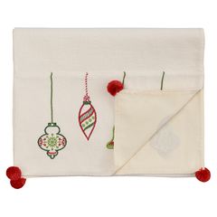 Дорожка с вышивкой Christmas decorations из коллекции New Year Essential, 45х150 см, Tkano